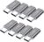 QianLink Micro USB to USB C Adapter,8-Pack Aluminum USB Type C Adapter Convert Connector Compatible with Samsung Galaxy S10 S9 S8 Plus Note 9 8, LG V40 V35 V30 V20 G7 G6,Pixel 2 XL,Moto Z2 Z3(Gray)