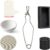 Miocololy 6pc Crucibles for Melting Metal, Icluding 5-in-1 Graphite Melting Mold Kit with Gloves, Tongs, Crucible