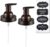 Amolliar Mason Jar Foaming Soap Dispenser Lids, Plastic Pump Rustproof Stainless Steel Lid, Refillable Hand Soap, Kitchen Rustic Farmhouse Decor, Bathroom Accessories, Waterproof Labels, Bronze 2 Pack