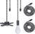 SmoTecQ Lengthened 24 Inch Ceiling Fan Pull Chain Extender with Decorative Frosted Glass Bulb and Fan Cord (ORB)