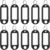 Uniclife 10 Pieces Key Tags 2 Inch Soft Plastic Key Chain Tags with Blank Paper Labels Clear Windows Protective Films and Split Rings Flexible Item Identifiers, Black