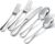 KINGSTONE 20 Piece Teardrop Silverware Set for 4, 18/10 Stainless Steel Flatware Set, Modern Design Cutlery Set for Home/Hotel/Wedding,Mirror Polished and Dishwasher Safe