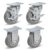 Casters Set of 4 Heavy Duty, 3.5″ Plate Swivel Caster with Rubber Wheels for Furniture Platform Truck Dolly Cart (2 Brakes & 2 Rigid)