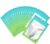 100 Pcs Resealable Mylar Bags, Gradient Color Food Storage Bags, Zip Bag Foil Bags Packaging Pouch for Food Storage, Sample, Small Business (Blue Green, 5.9 X 8.6 Inch)