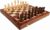 15” Walnut Chess Set with Storage Board for Adults & Children, 2 Players