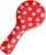Whaline 9.4 Inch Valentine’s Day Spoon Rest Red White Heart Ceramic Spoon Holder Love Heart Cooking Spoon Holder for Stove Top Kitchen Counter Decor