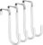 HOOSUN 4 Pack Over The Door Hooks,5 in Hooks for Hanging Heavy Duty Door Hanger,Towel Hanger Hook Holders,Over Door Hangers Hooks Door Hanger Hooks for Hanging Clothes,Towels,Hats,Coats,Bags (White)