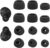 6 Pairs Replacement Eartips for Samsung Galaxy Buds Pro Headphones, Silicone Tips Earbuds Eartips Set, L/M/S Earplug Replacement Accessories (Black, Without Pen)