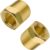 Legines 1/4″ NPT Male to 1/8″ NPT Female Brass Reducer Bushing Forged Hex Head Pipe Fitting 1200psi (Pack of 2)