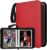 Mini Card Binder 1-Pocket – Super Lightweight Zipper Binder Holds 80+ Trading Cards, Top Loading Collectible Album for TCG, MTG, Sports & Game Cards, Portable Gift for Girls & Collectors (Red)