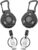 2 Pack Badge Reels Retractable, Heavy Duty Retractable Keychain, Tactical ID Badge Holder with Upgraded Zinc Alloy Carabiner, 31.5” Coated Steel Cord, Bearing 8.0 oz- Black