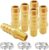 Uenede 6PCS Brass Hose Barb Fittings 1/8″ NPT Male to 5/16″ Barb Adapter Connector Include 6 Stainless Steel Clamps for Water/Oil/Gas