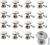 16Pcs Chrome Mini Cabinet Knobs Small Drawer Knobs 11.5mm Diameter Silver Cabinet Knob for Mini Dresser Mini Cabinet