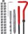 fixinus 30 Piece M6 x 1.0mm Thread Repair Insert Kit, Stainless Steel Thread Repair Kit Helicoil Coil Compatible Hand Tool Set for Auto Repair
