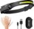 Rechargeable LED Headlamp, 230° Illumination Headlight with Motion Sensor, Lightweight, Weatherproof, 2 Light Source Head Lamp Flashlight for Camping, Hiking, Running, Outdoor – Adults and Kids