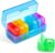 Zoksi Weekly Pill Organizer 2 Times a Day, Blue 7 Day Am Pm Pill Box, Daily Am Pm Pill Organizer 7 Day, Portable Vitamin Pill Case, Weekly Pill Box for Fish Oils, Vitamin, Supplement