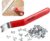 Feekoon Glazier Point Driver, Glazier Setting Tool with 100 Push Points, Glazing Push Point Driver Tool for Framing Glass Picture Cross Stitch (Red)