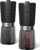 Sangcon Gravity Electric Salt and Pepper Grinder Set Rechargeable 800 mAh, 2-Speed, Reversible Rotating Pepper Mill Head, Adjustable Coarseness Automatic Salt Pepper Shakers Set, One-Handed Operation