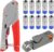 RG6 RG59 Coax Cable Compression Crimper Tool Kit,with 10 pcs Coaxial Compression Fitting Connector,Compression Tool, Coax Cables Stripper for Cable TV Video Audio