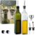 Zulay Kitchen (2 pack 17oz Olive Oil Dispenser Bottle For Kitchen – Glass Olive Oil Bottles With 2 Spouts, 2 Removable Corks, 2 Caps, & 1 Funnel – Oil Bottle For Kitchen & Storing Liquids