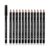 SUMEITANG 12 Pcs Black Eyebrow Pencil Eyeliner Set, Waterproof Eye Brow Pencil, Easy to Color, Long Lasting Eye Liner Gel Pen, Women Professional Eye-Makeup Pencil