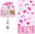 LPN Badge Reel and Buddy, Pink Retractable ID Holder and Glitter Vertical Badge Card for Licensed Practical Nurse, Cute Gifts for LPN Nurses