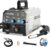 AZZUNO MIG Welder,Flux Core Welder Machine 110V 130Amp, Gasless MIG Welding Machine IGBT Inverter Welder Portable Wire Feed Welder (110V)
