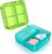 Small Pill Box,4 Compartments Travel Pill Case, Portable Pill Organizer,Mini Pill Container for Pocket,Daily Compact Travel Medicine Holder for Vitamins Fish Oil and Supplement Storage(Green+Cyan)