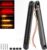 PSEQT 10″ LED Trailer Tail Light Bar Brake Stop Turn Signal Lights Assembly Identification Red & Amber Sequential Strobe Strip Lamp w/Smoked Lens Waterproof for Pickup Golf Cart Offroad Truck RV UTV