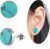 Tibetan Turquoise Earrings 925 Sterling Silver Post Stud Boho Gemstone Hypoallergenic Handmade Earrings for Women Trendy Fashion
