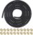 10 Feet 3/16 Inch ID Fuel Line with 20Pcs 2/5 Inch ID Hose Clamps for Kawasaki Kohler Champion Briggs & Stratton Small Engines Mini Bike ATV Mowing Machine