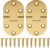 2 Pcs Round Edge Hinge Brass Butler Tray Hinge Solid Brass Hinges Drop Front Desk Drawer Butt Hinges for Table Sewing Machine for Desk, Flip Top, and Folding Tables with Screws