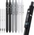 STAGEEK Black Gel Pens GX3, 6Pcs Fine Point Smooth Writing Pens with 3 Extra Refills, Black Ink Pens for Journaling, Office, Note Taking, School Supplies, Nurse Aesthetic(Black Gray White)