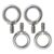 3/8″ UNC Lifting Shoulder Eye Bolts, Marine Grade 316 Stainless Steel Threaded Nut Fastener, 4 Packs