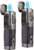 Cigar Lighter Triple Jet Flame Torch Lighter Refillable Butane Lighter with Cigar Punch, 2 Pack, Charcoal