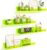upsimples Acrylic Shelves for Wall Decor, 15″ Display Shelf for Figure, Nail Polish, Wall Organizer for Bathroom, Bedroom, Living Room, Playroom, Kids Bookshelf, Clear Fluorescent Green, 4 Pack