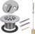 PRIMSOPH Trip Lever Overflow Faceplate Tub Drain Trim Kit with Linkage Conversion Kit Assembly Universal Fine Coarse Thread Replacement Brushed Nickel