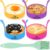 Silicone Egg Rings, Premium Nonstick Multicolored Cooking Ring Molds for Eggs, Pancakes, Muffin Breakfast Sandwiches, English Muffins, Crumpets, and More (4-Pack)