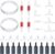 Pawfly Aquarium 25 Feet Airline Tubing Standard Air Pump Accessories Set with Air Stone Cylinders Connectors Suction Cups and Check Valves for Fish Tank Aeration Setup