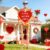 12FT Skeleton Valentine Outfit, Giant Skeleton Clothes Accessories with LED Heart Light String, Sunglasses, Roses & Heart Hanging Sign, Romantic Outdoor Lawn & Garden Display, Skull Not Included