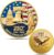 Upgrade 1.77-inch 250th Anniversary Commemorative Coins – Golden American Flag & Liberty Bell Design Collectible Coins, Durable Metal Anniversary Coins for Display, Collectors & Gift Idea (L-1PCS)