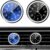 Dickno 2 PCS Stick on Dashboard Car Clock, Mini Tiny Analog Quartz Luminous Air Vent Clocks, Self Adhesive Automotive Vent Clocks Watch, Vehicle Clock for Dashboard Decoration (Blue+Black)