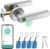 Smart Door Lock with Knob, Keyless Entry Door Locks with Handle, Fingerprint Door Knob for Bedroom/Front Door/Apartment,Generate Passcode Remotely Silver