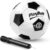 Soccer Ball Size 2/3/4 or 5 – Premium PVC Leather Cover – Youth Soccer Balls with Pump – Sports Training, Practice, Match & Game Ball for Kids, Toddlers, Teens & Adults (Pack of 1 or 4)