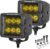 Amber LED Cubes, OFFROADTOWN LED Pods 2PCS 3Inch 120W High Lumen Spot Cubes Yellow Fog Lights Off Road Driving Light Waterproof for Trucks ATV SUV Marine Front Bumper