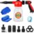 MYPIN New Rotary Dial 16 in 1 Car Wash Foam Gun, Foam Cannon, Adjustable Hose Wash Sprayer with 2.5-6 Bars Foam Blaster, with Nozzles, Wash Mitten &Towel, with 1/2” Quick Connector for Car Cleaning