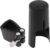OriGlam Bb Clarinet Ligature Set, Leather Ligature and Plastic Mouthpiece Cap, Black