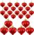 ricluck 24 Pieces Valentine’s Day Heart Shaped Ornaments, Glossy and Matt Heart Baubles Hanging Decorations for Valentine’s Day Wedding Anniversary Home Party Decor