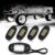 4 Pods White Rock Lights 6000K Pure White 36 LEDs SMD Chips Super Bright Neon Underglow Light IP68 Waterproof for Pickup Trucks SUV UTV ATV RZR Car Boats (White)