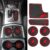 Auovo Anti dust Mats for Charger 2021 2015-2022 Accessories Custom Fit Cup Holder Liners Mats(6pcs/Set, red)